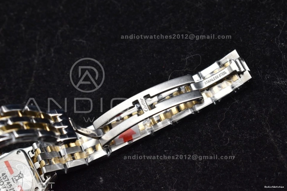 YG on 1002 Quartz SS Bracelet Edition 22mm BVF White Dial Ronda YG 1:1 SS Panthère UrbanChic Best 0316